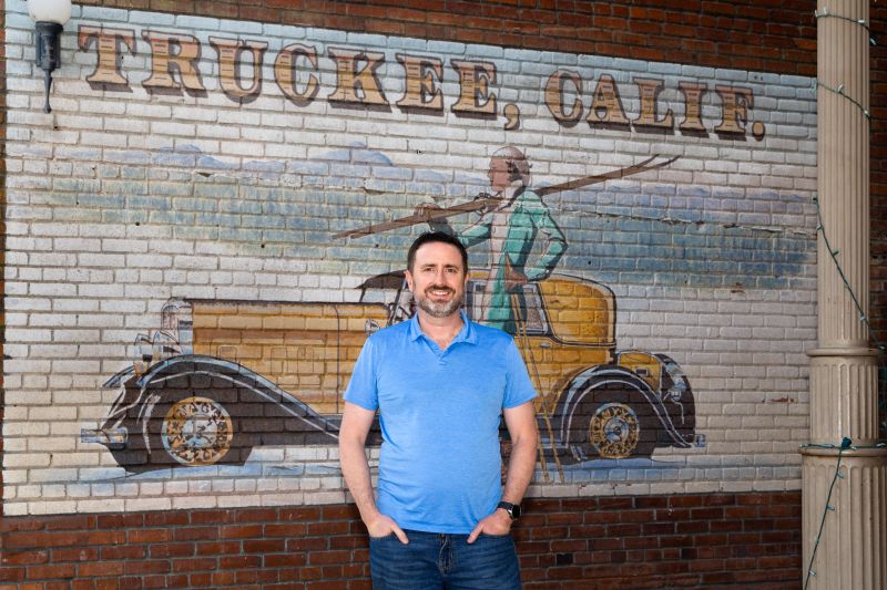 Bryan Jones, founder of Tahoe Digital, in downtown Truckee